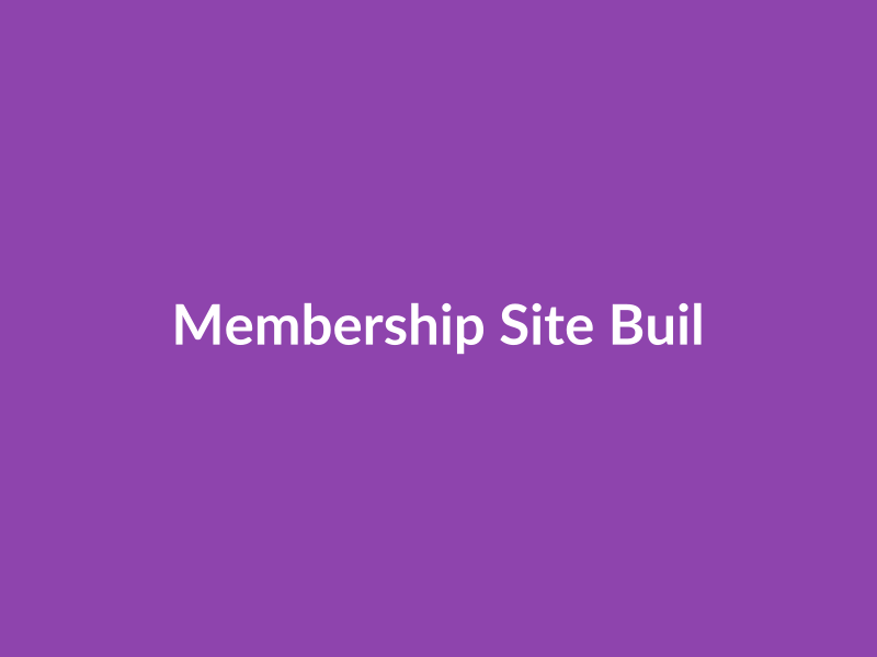 Membership Site Builder