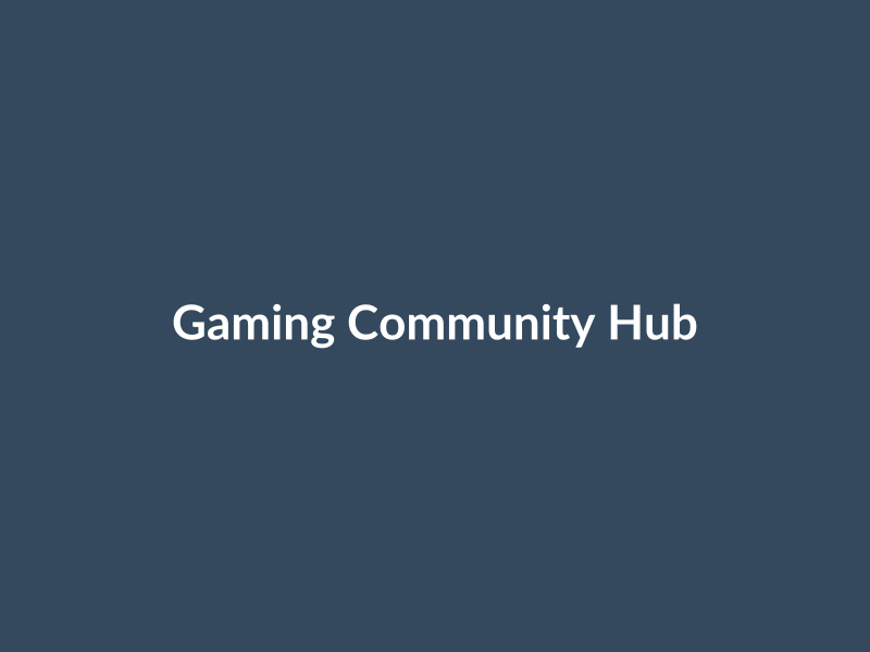 Gaming Community Hub