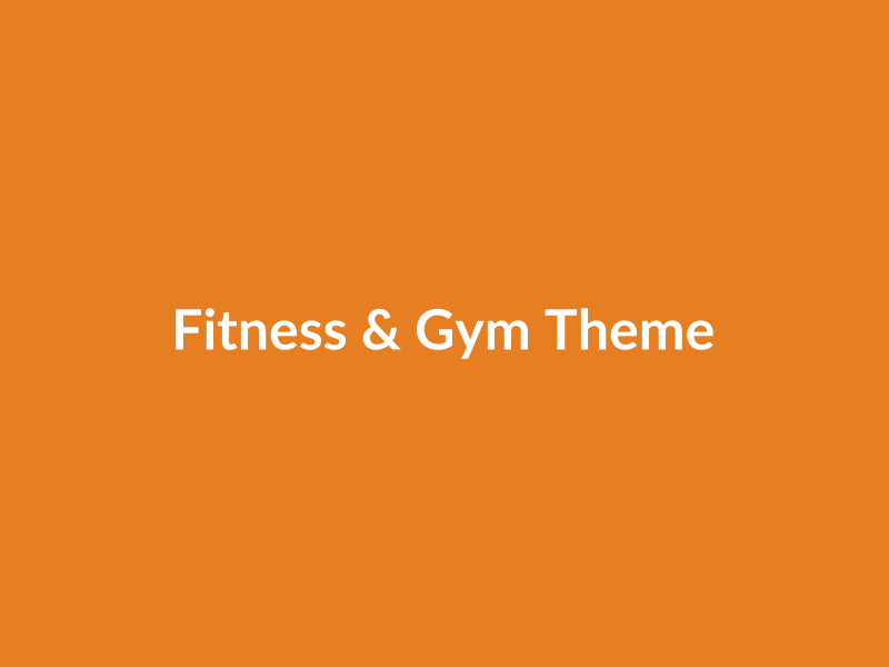 Fitness & Gym Theme