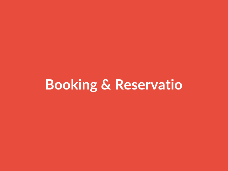 Booking & Reservation