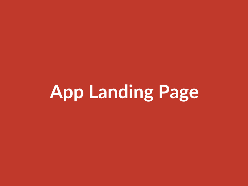 App Landing Page