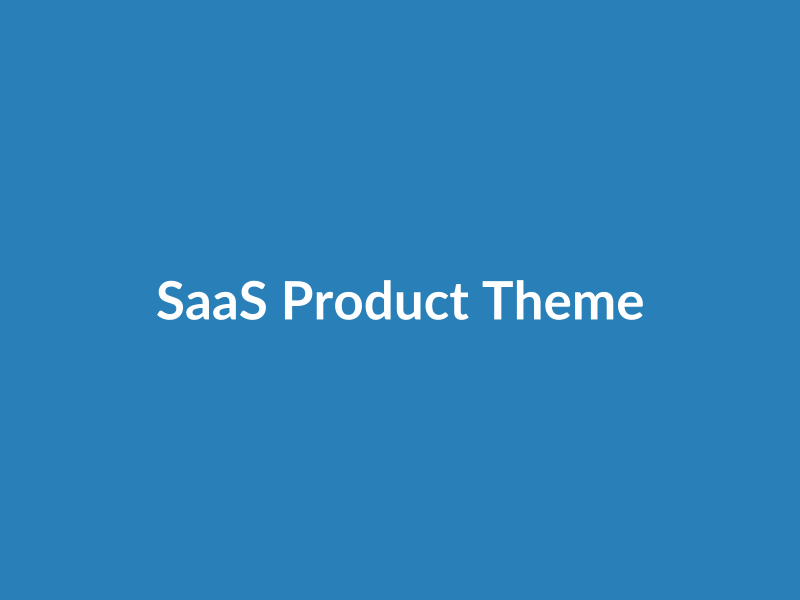 SaaS Product Theme