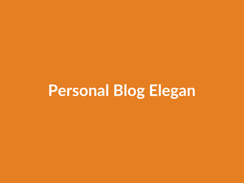 Personal Blog Elegant